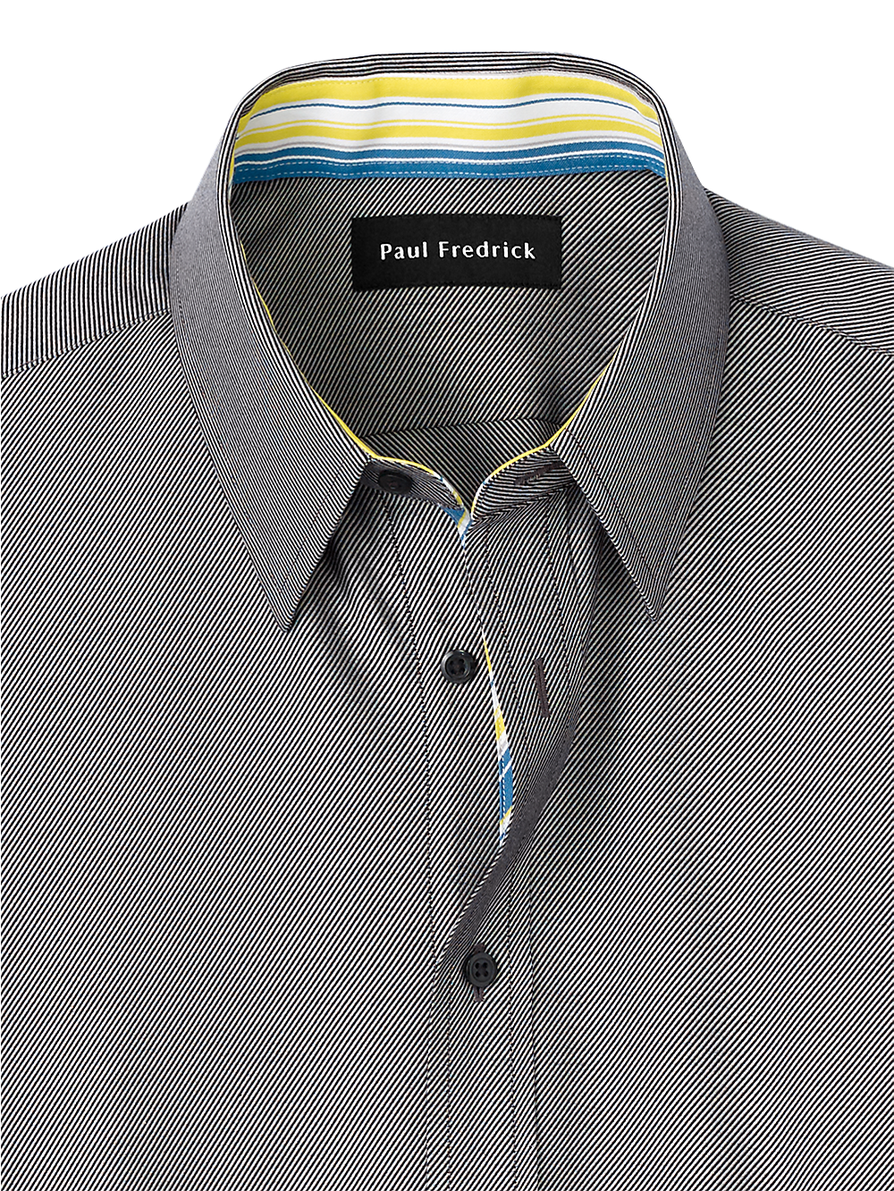 Alternate Image of Cotton Solid Casual Shirt With Contrast Trim-1