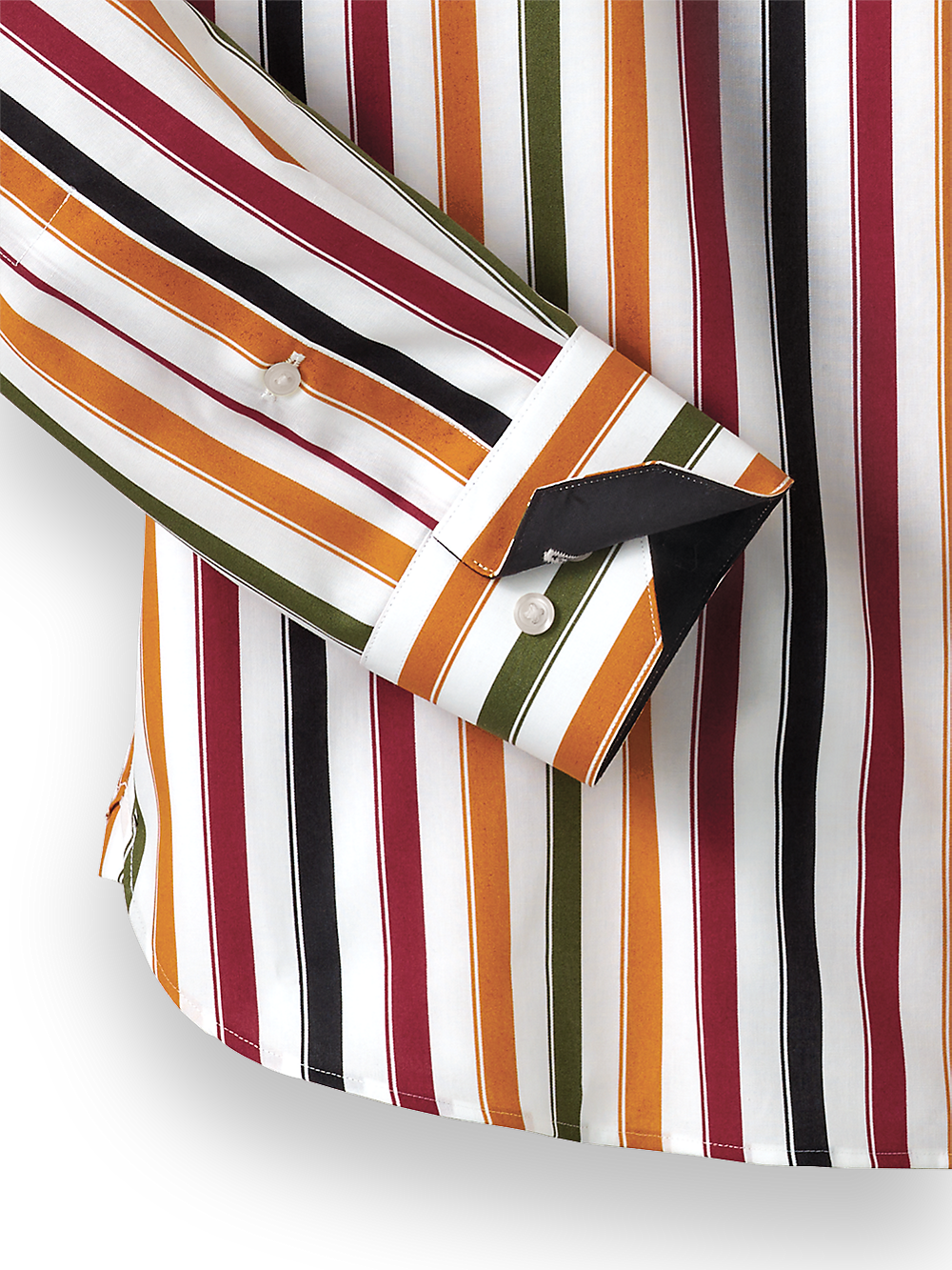 Alternate Image of Cotton Stripe Casual Shirt With Contrast Trim-2