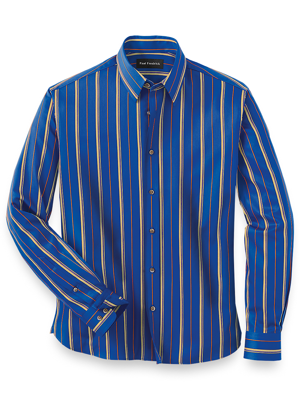 Product Image of Cotton Stripe Casual Shirt-Cobalt