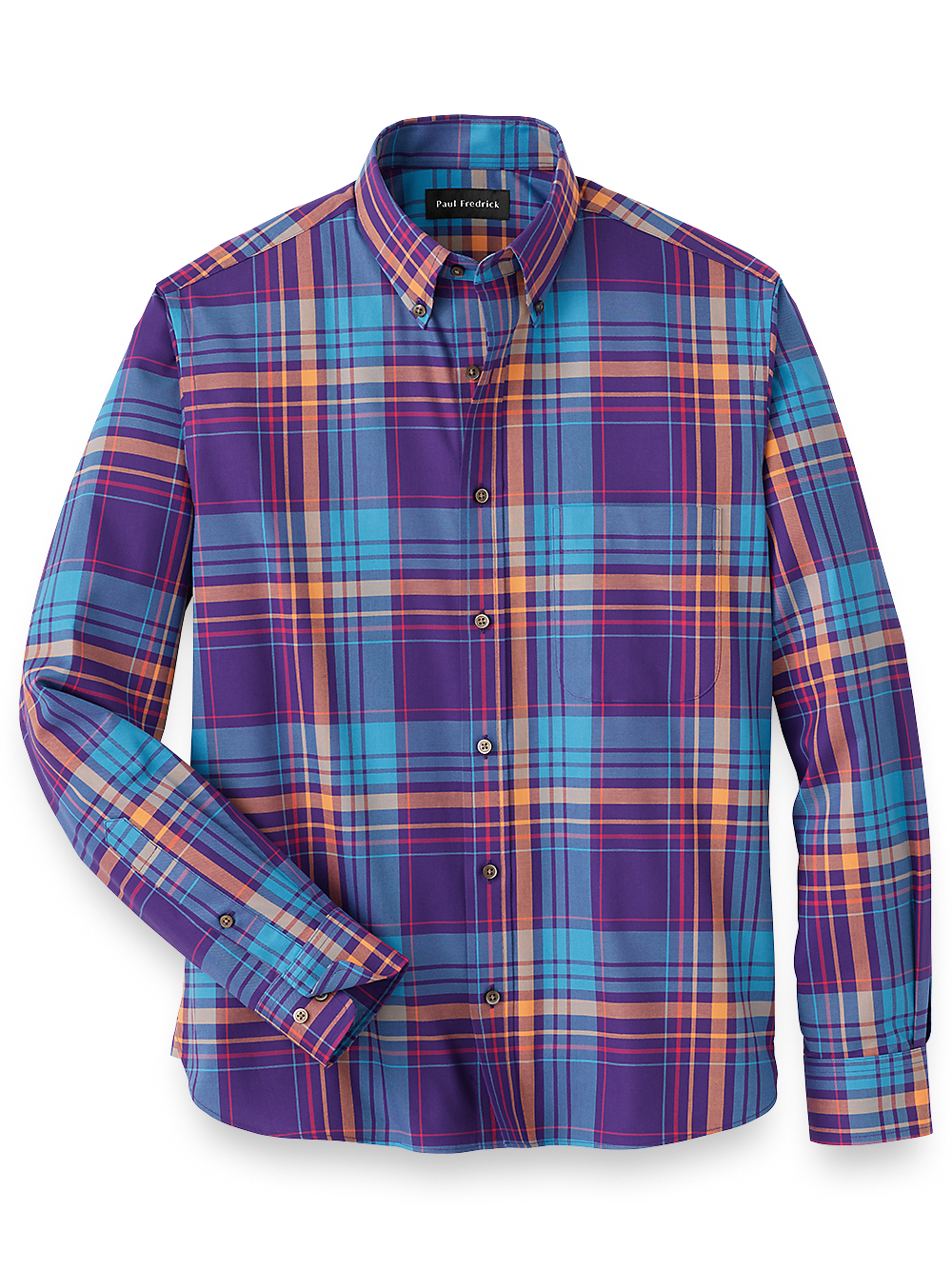 Product Image of Cotton Plaid Casual Shirt-Multi