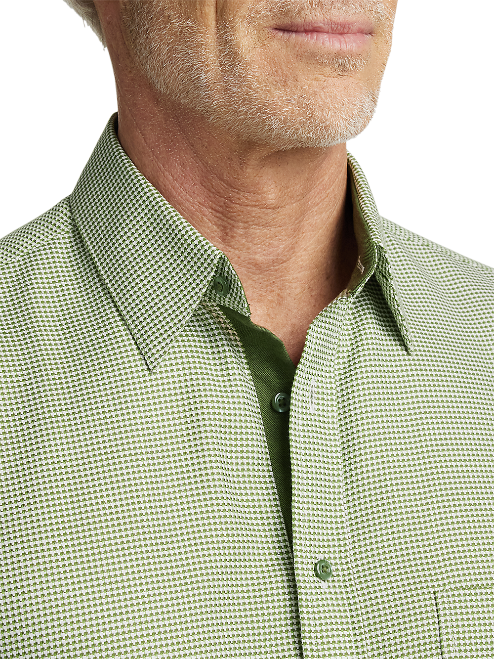 Alternate Image of Cotton Houndstooth Casual Shirt-2