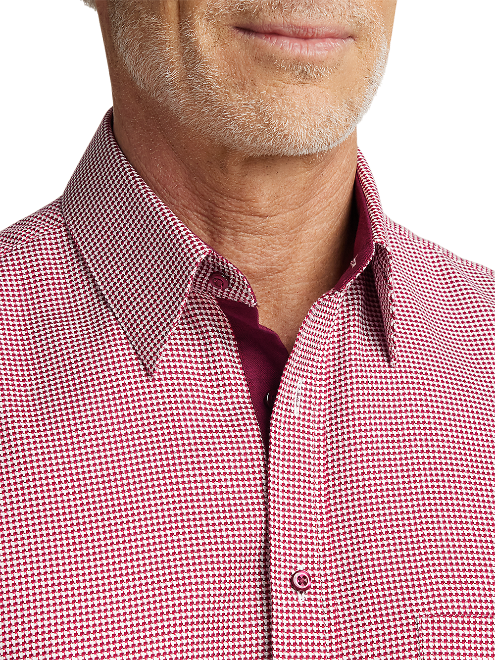 Alternate Image of Cotton Houndstooth Casual Shirt-2