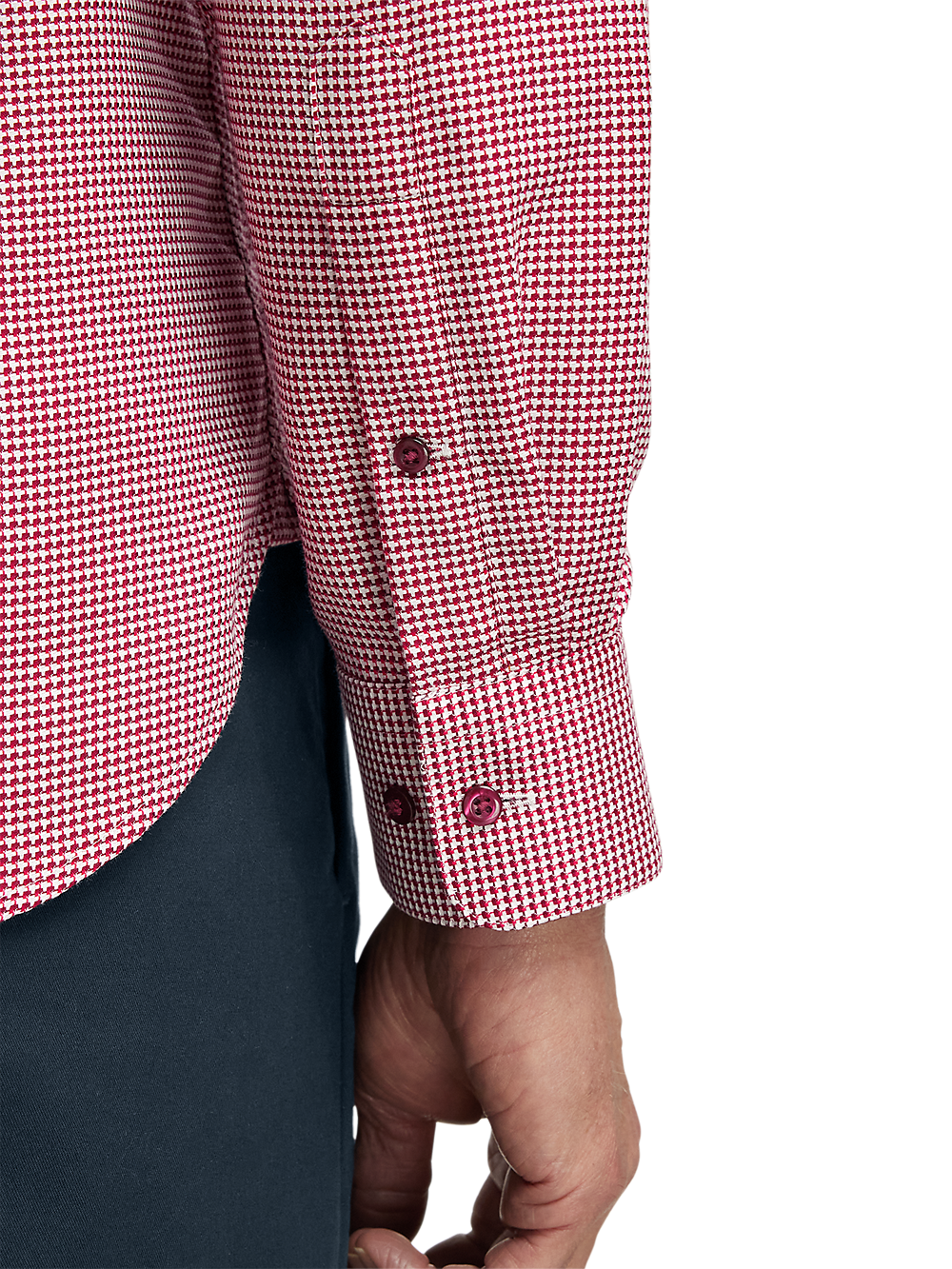 Alternate Image of Cotton Houndstooth Casual Shirt-3