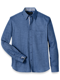 Cotton Solid Casual Shirt - Blue