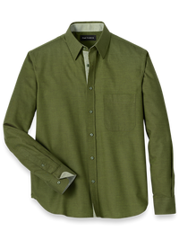 Cotton Solid Casual Shirt - Green