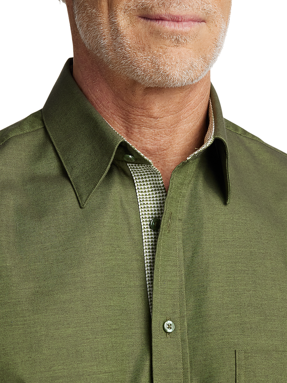 Alternate Image of Cotton Solid Casual Shirt-2