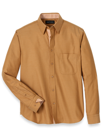 Cotton Solid Casual Shirt - Light Rust