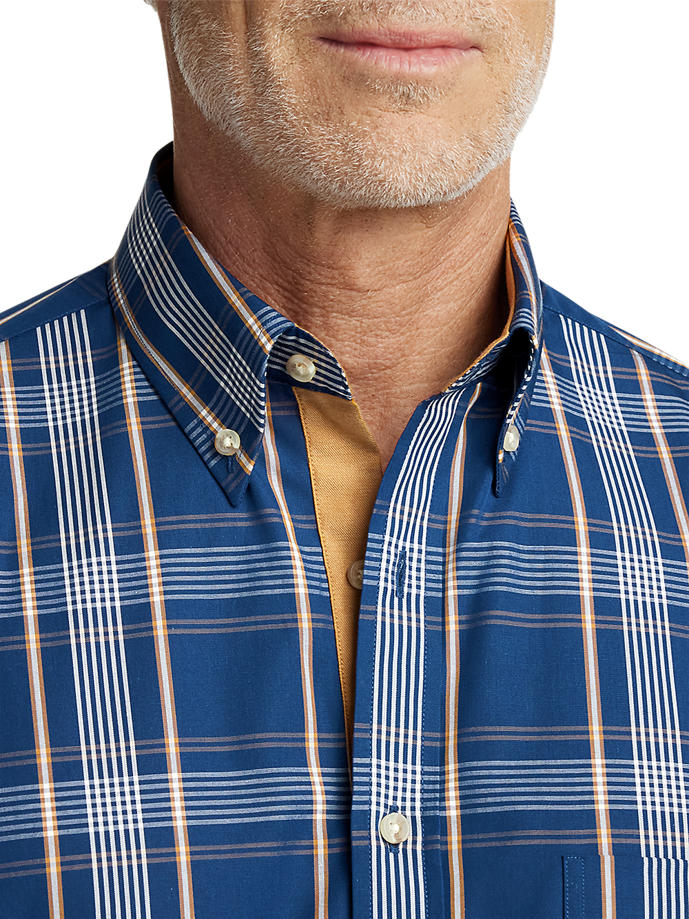 Alternate Image of Cotton Plaid Casual Shirt-2