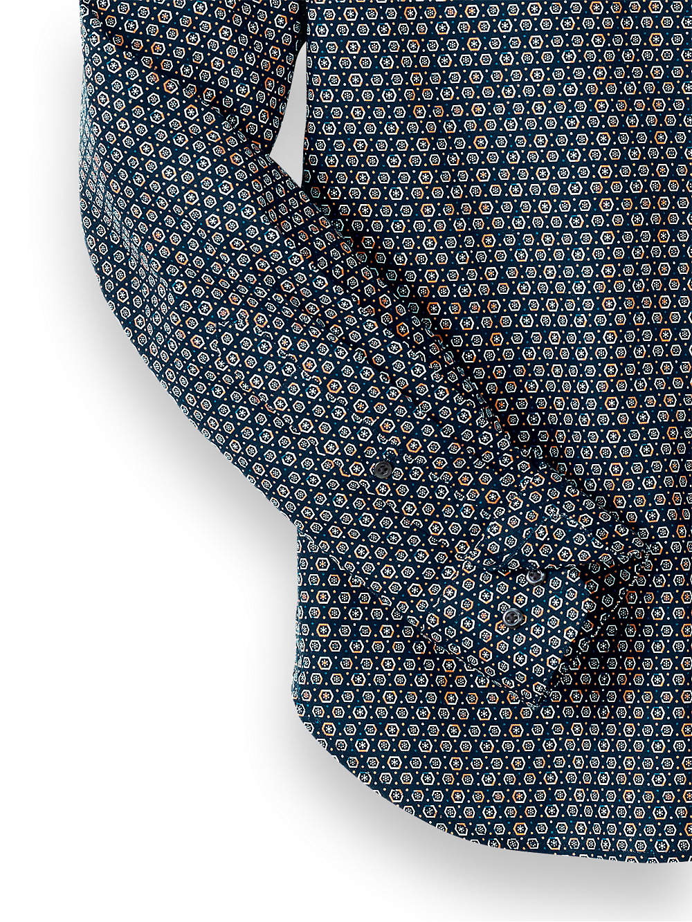 Alternate Image of Cotton Geometric Print Casual Shirt-6