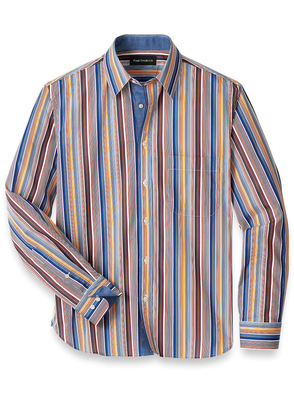 Product Image of Cotton Stripe Print Casual Shirt-Multi