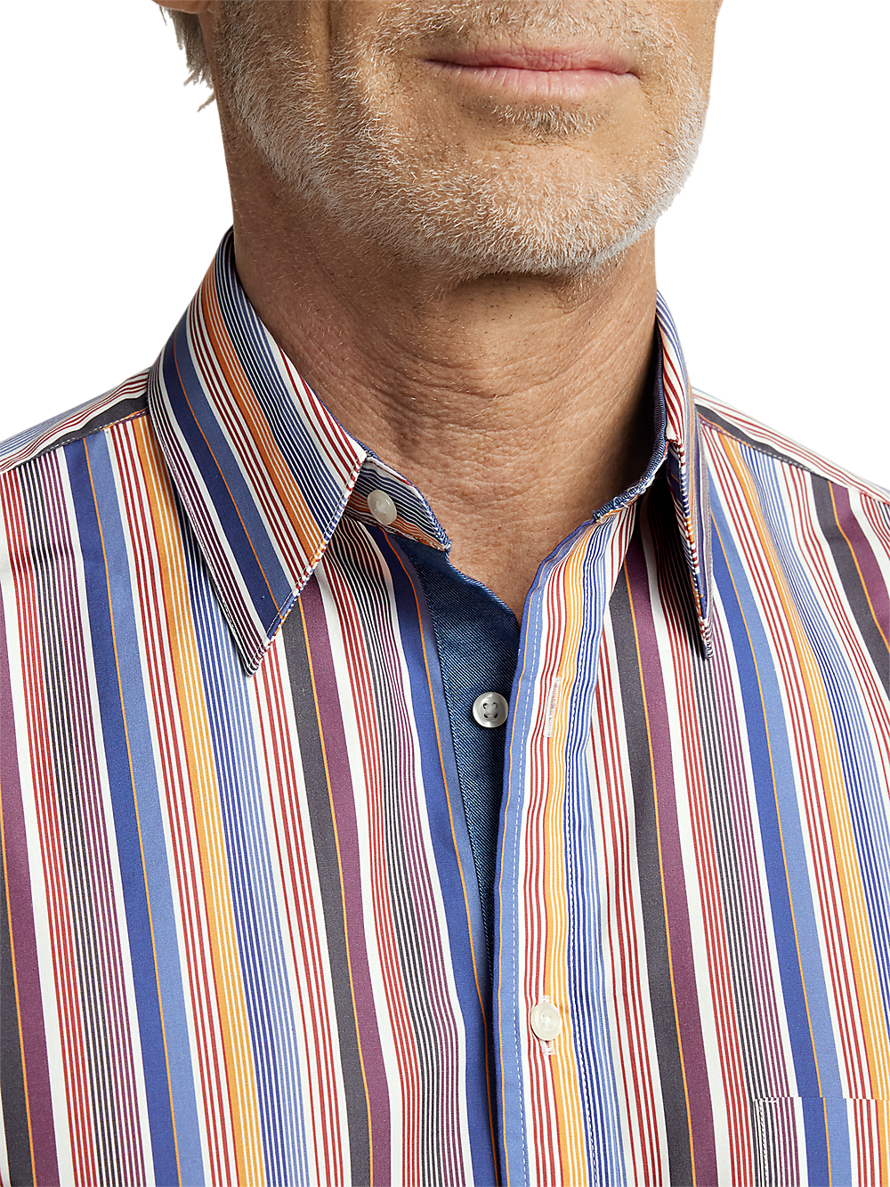 Alternate Image of Cotton Stripe Print Casual Shirt-2