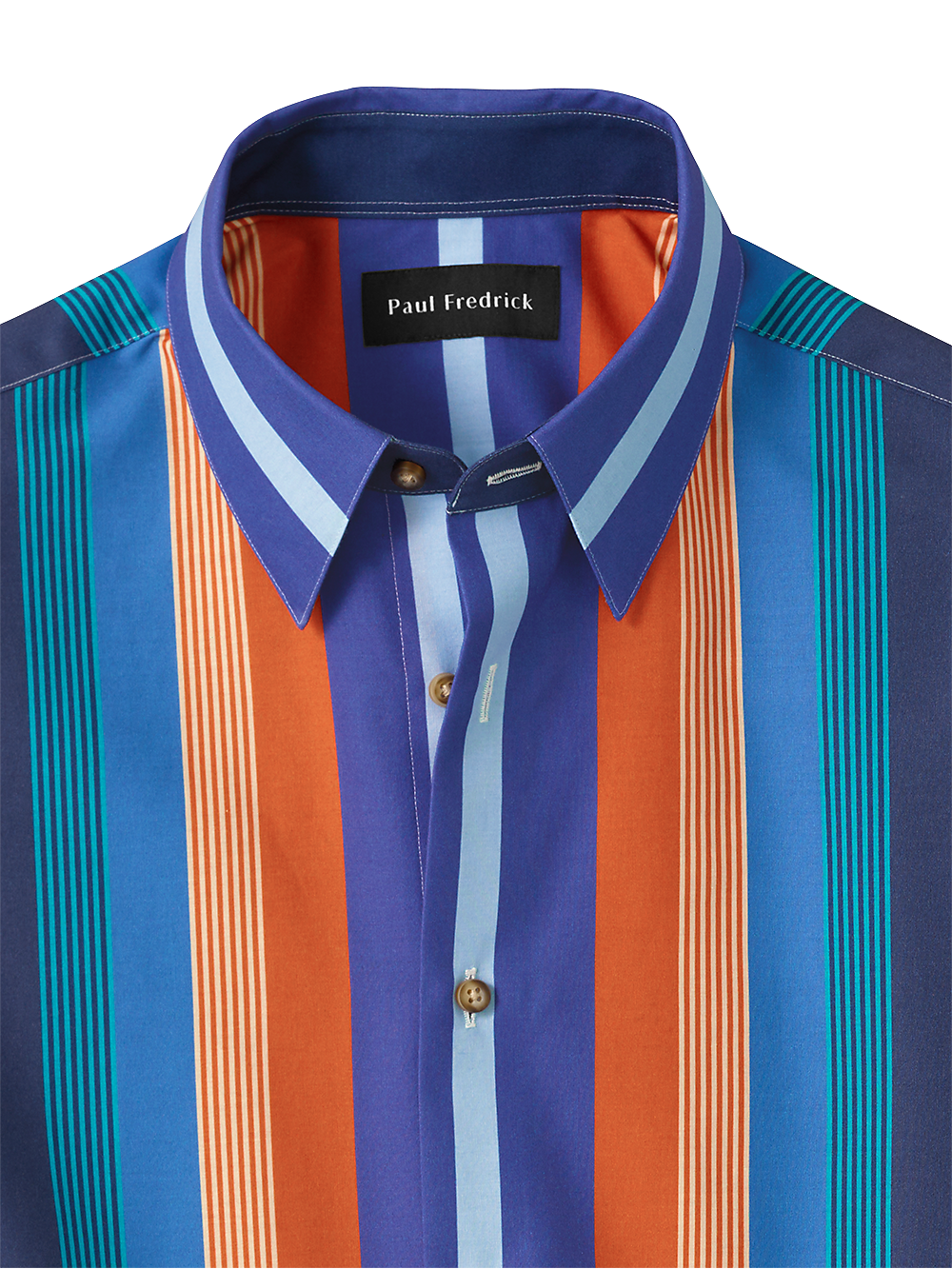 Alternate Image of Cotton Multi Stripe Print Casual Shirt-1