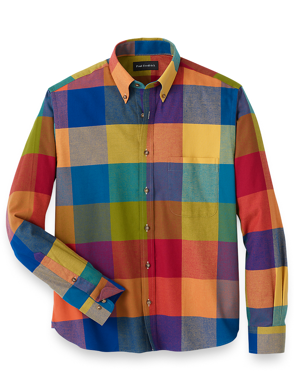 Product Image of Brushed Twill Plaid Casual Shirt-Multi