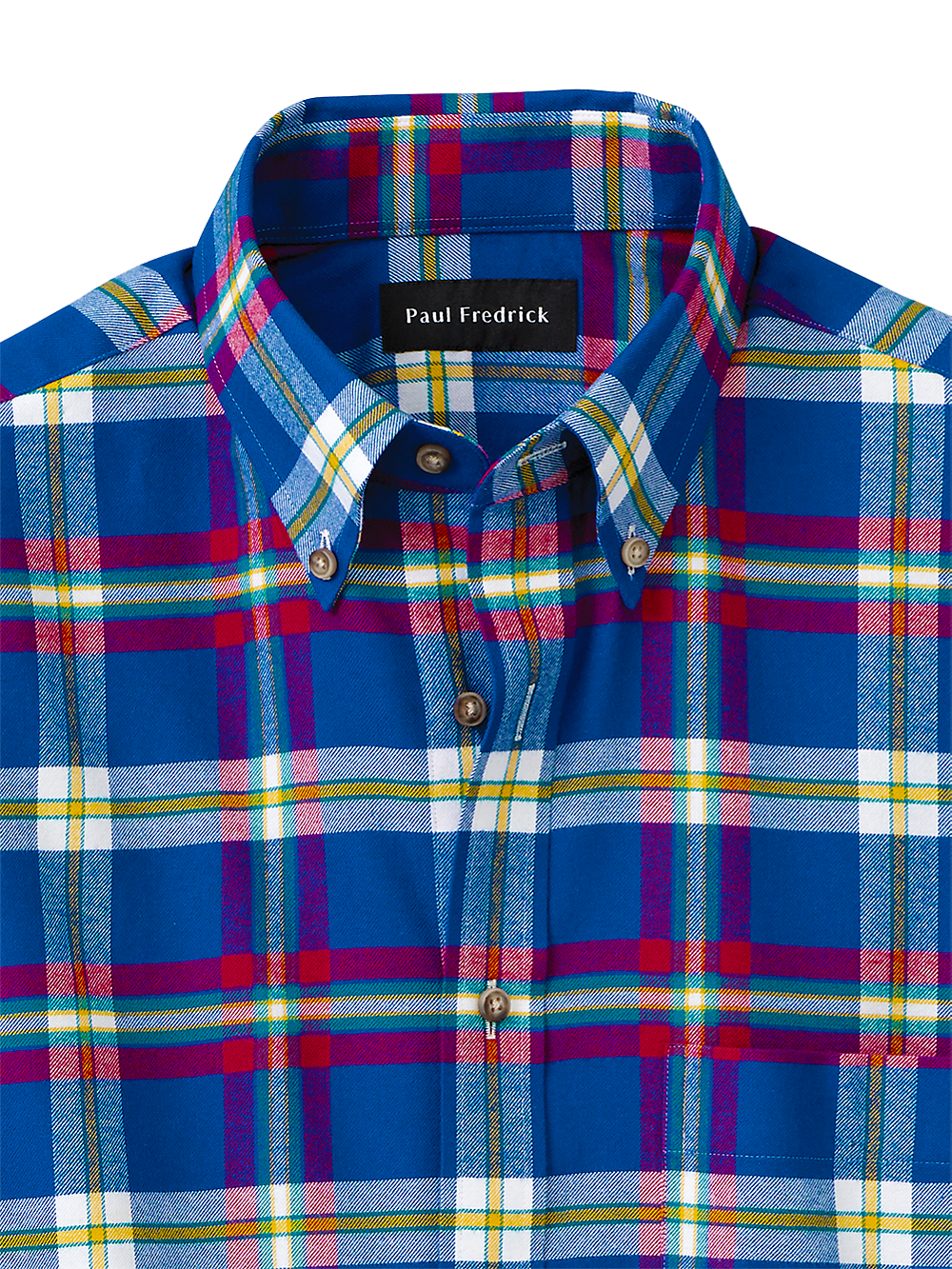 Alternate Image of Brushed Twill Plaid Casual Shirt-1