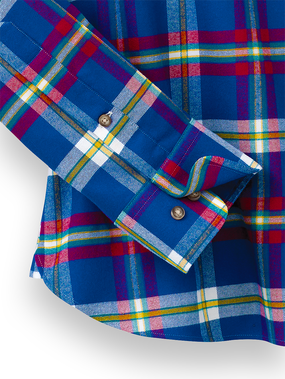 Alternate Image of Brushed Twill Plaid Casual Shirt-2