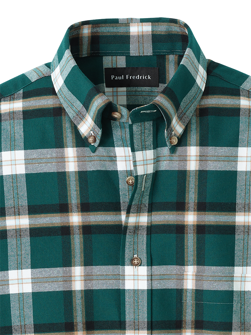 Alternate Image of Brushed Twill Plaid Casual Shirt-2