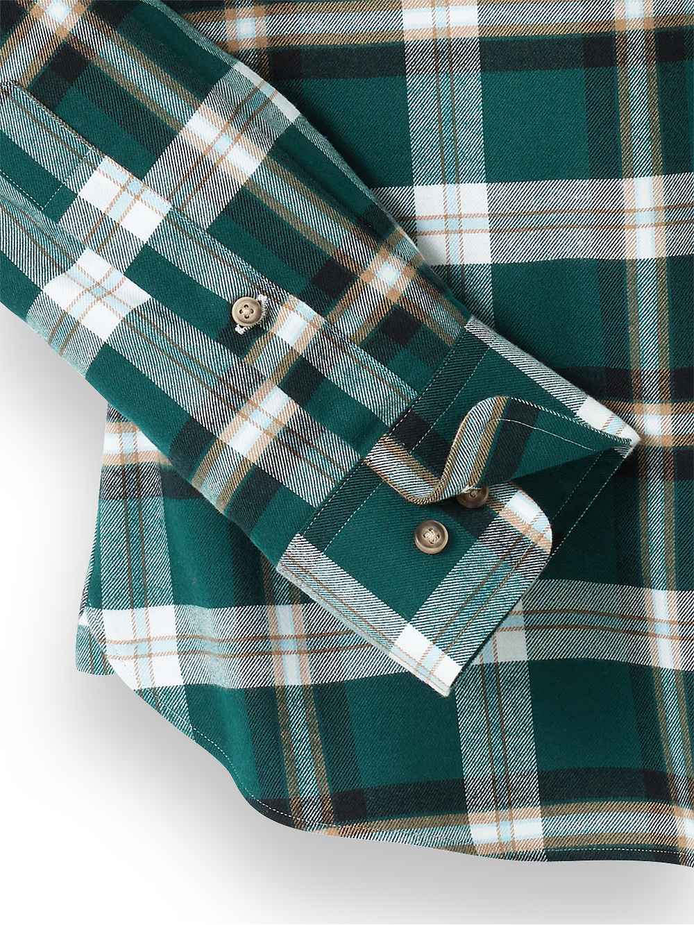 Alternate Image of Brushed Twill Plaid Casual Shirt-3