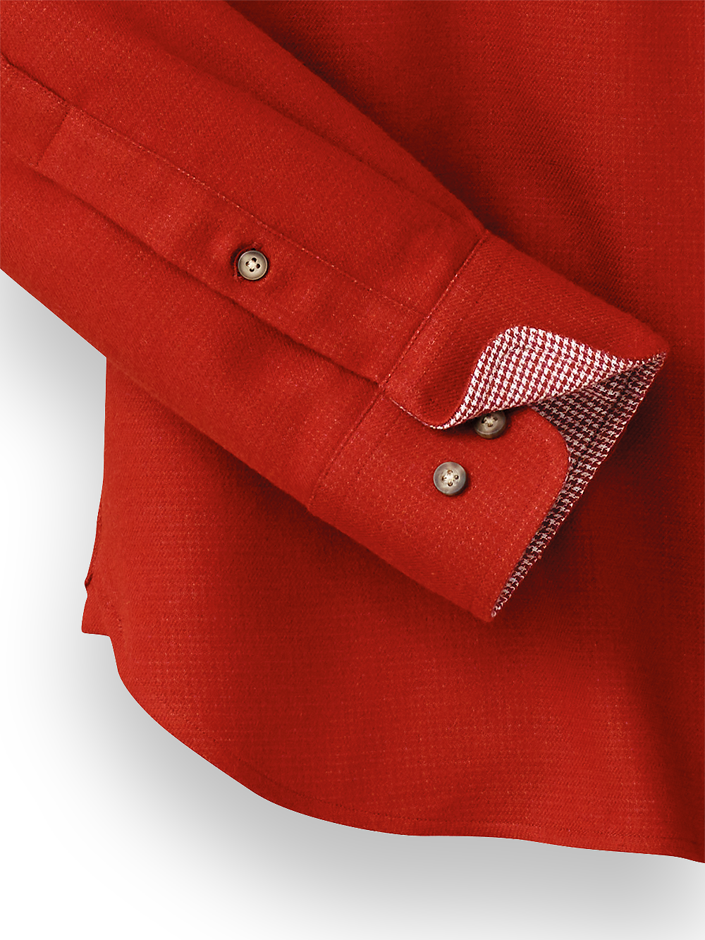 Alternate Image of Brushed Twill Solid Casual Shirt With Contrast Trim-2