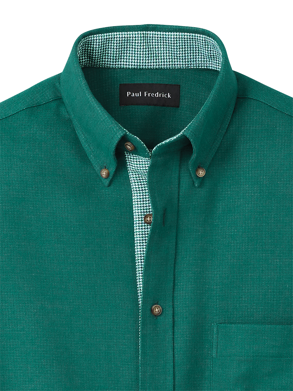 Alternate Image of Brushed Twill Solid Casual Shirt With Contrast Trim-2