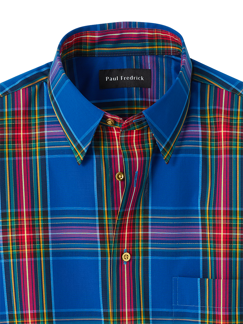 Alternate Image of Cotton Blend Tartan Plaid Casual Shirt-1