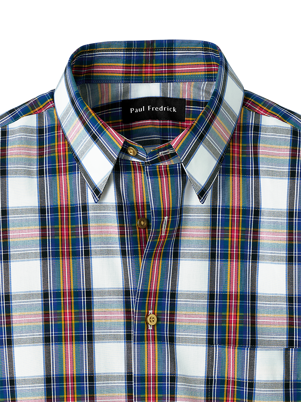 Alternate Image of Cotton Blend Tartan Plaid Casual Shirt-2