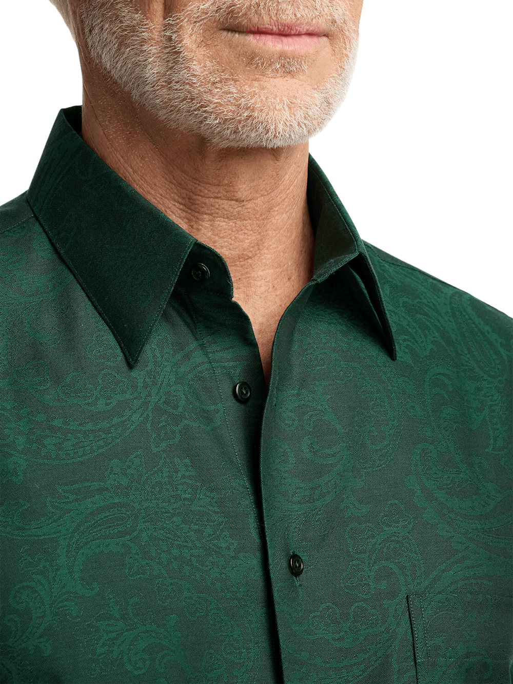 Alternate Image of Cotton Paisley Jacquard Casual Shirt-2