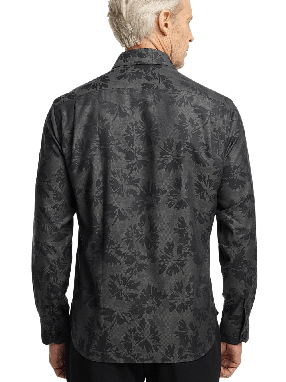 Alternate Image of Cotton Floral Jacquard Casual Shirt-4