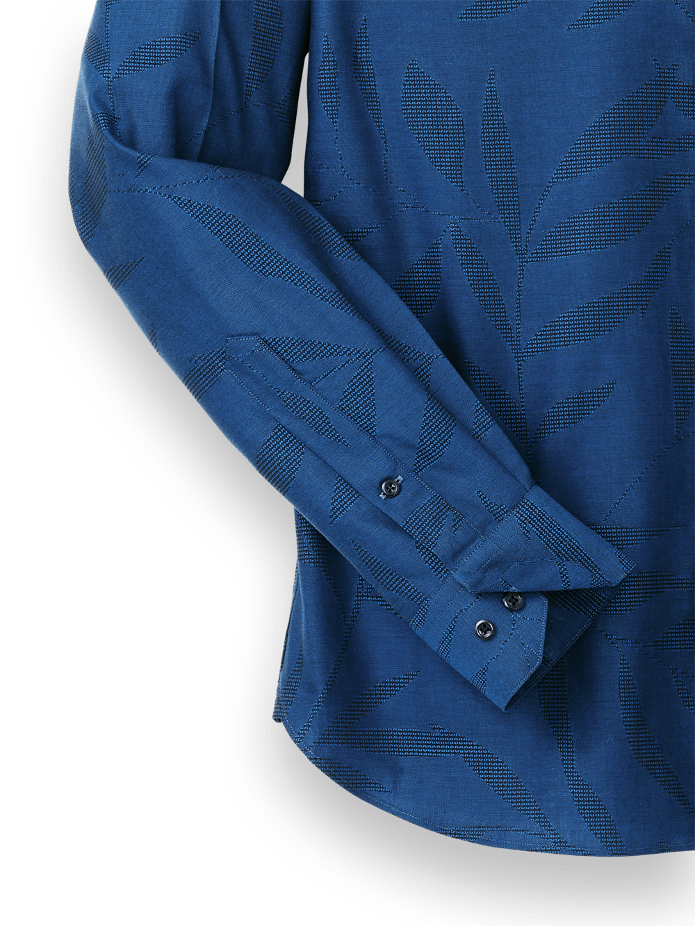 Alternate Image of Cotton Leaf Jacquard Casual Shirt-6