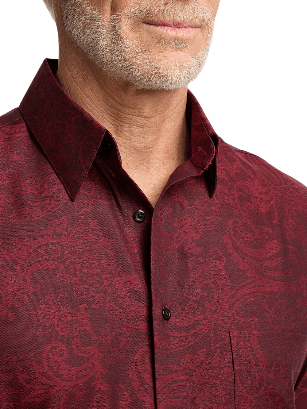 Alternate Image of Cotton Paisley Jacquard Casual Shirt-2