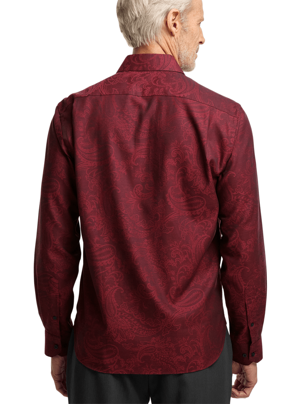 Alternate Image of Cotton Paisley Jacquard Casual Shirt-4