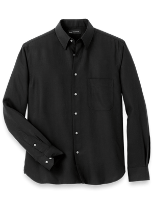 Lyocell Solid Casual Shirt - Black