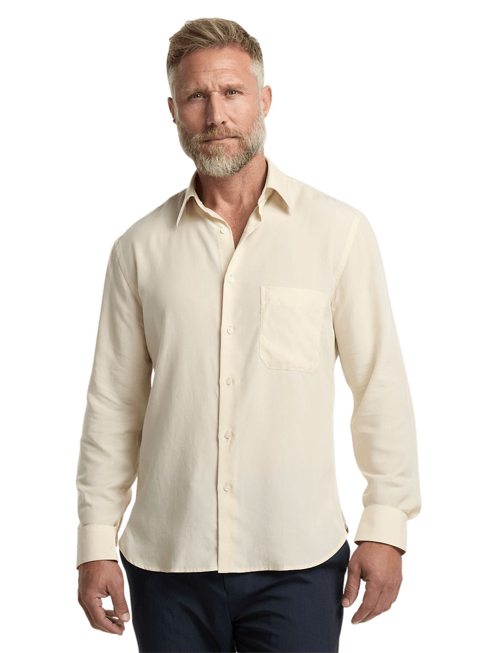 Alternate Image of Lyocell Solid Casual Shirt-1