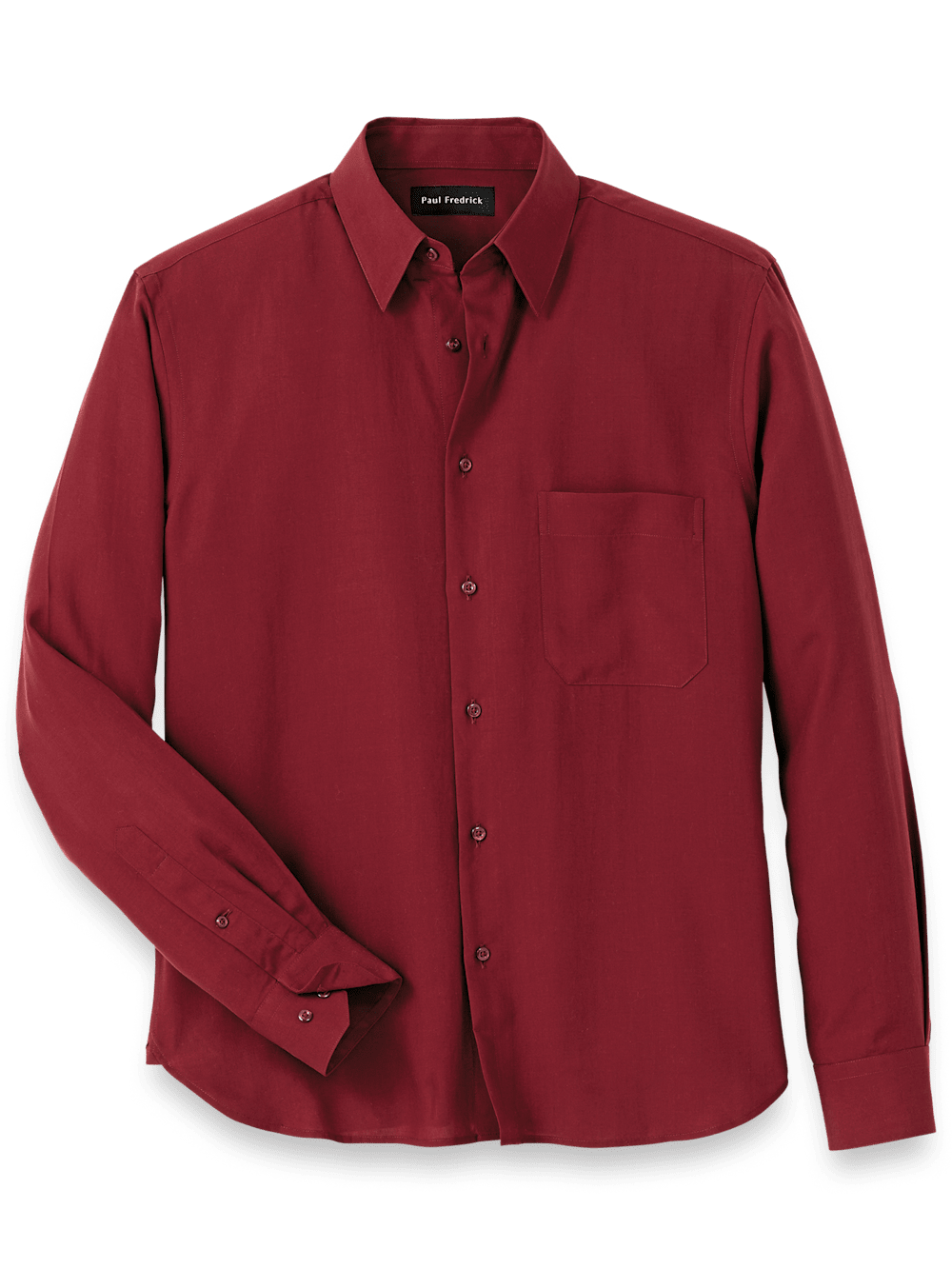 Product Image of Lyocell Solid Casual Shirt-Burgundy