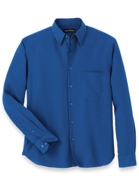 Lyocell Solid Casual Shirt - Blue