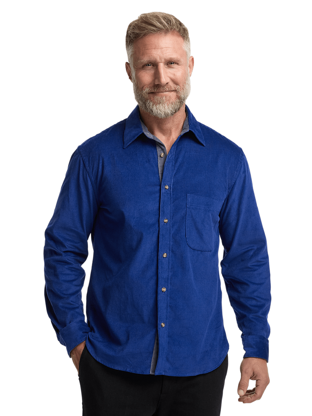 Alternate Image of Cotton Corduroy Casual Shirt-1