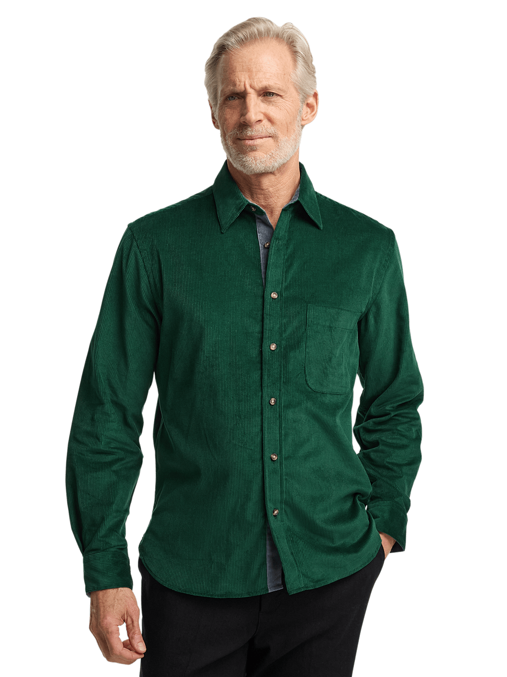 Alternate Image of Cotton Corduroy Casual Shirt-1