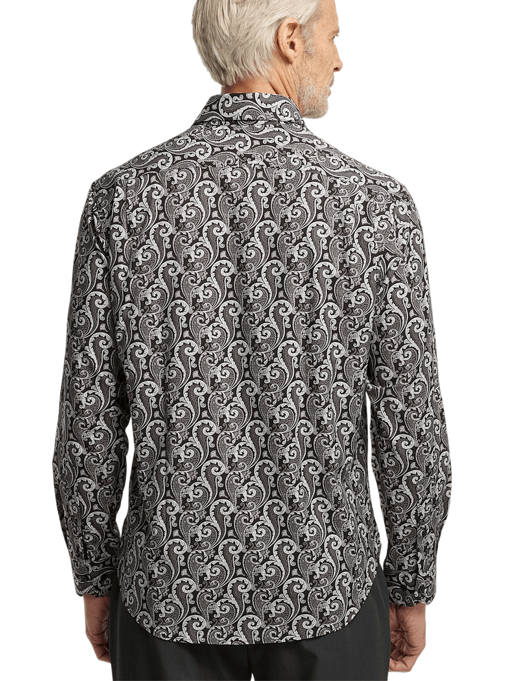 Alternate Image of Polyester/spandex Paisley Casual Shirt-4