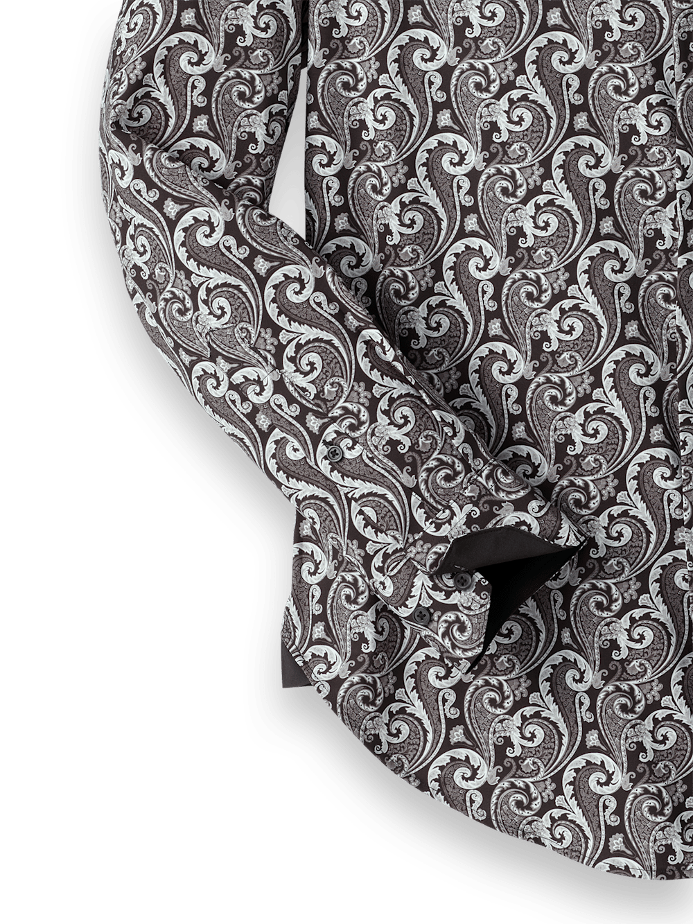 Alternate Image of Polyester/spandex Paisley Casual Shirt-6