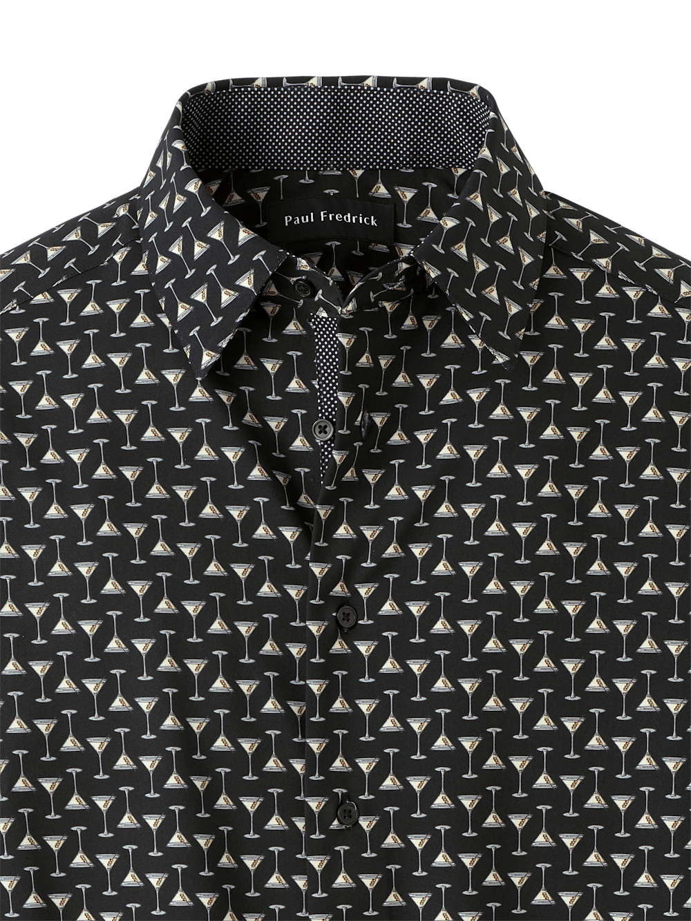 Alternate Image of Polyester/spandex Martini Glasses Casual Shirt-5