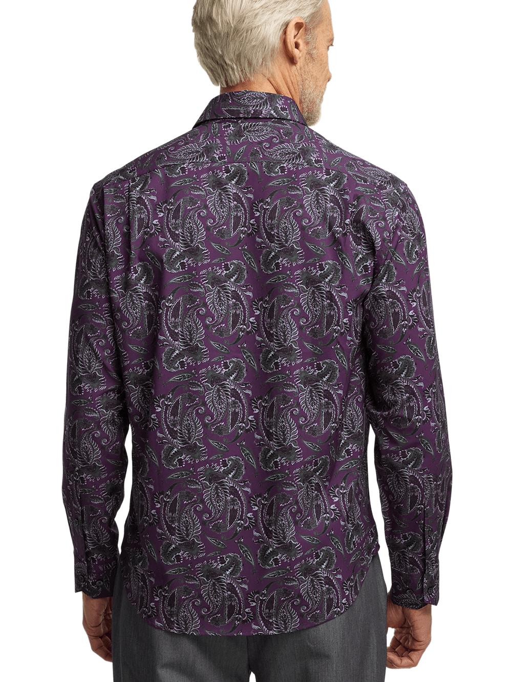 Alternate Image of Polyester/spandex Paisley Casual Shirt-4