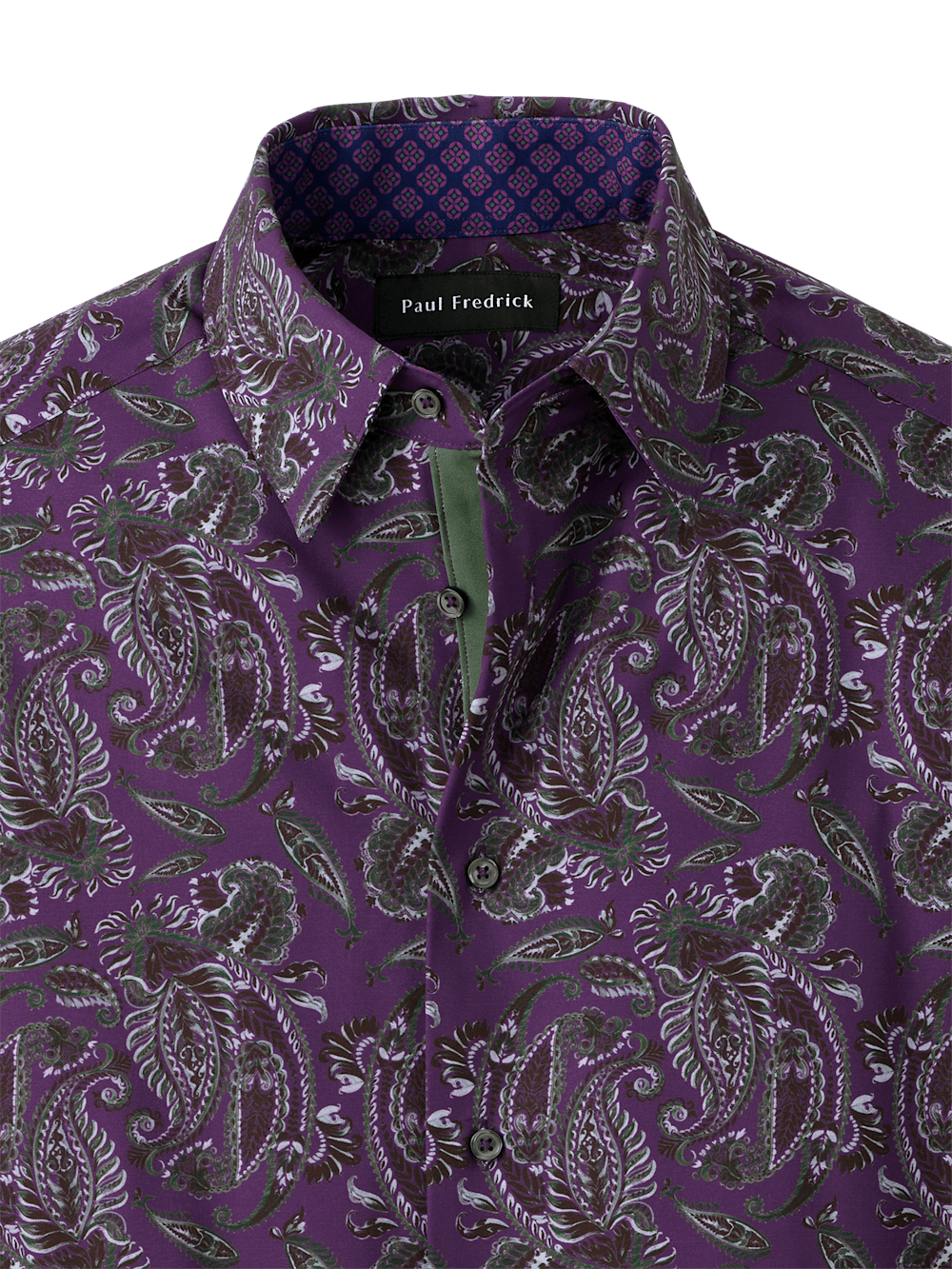 Alternate Image of Polyester/spandex Paisley Casual Shirt-5