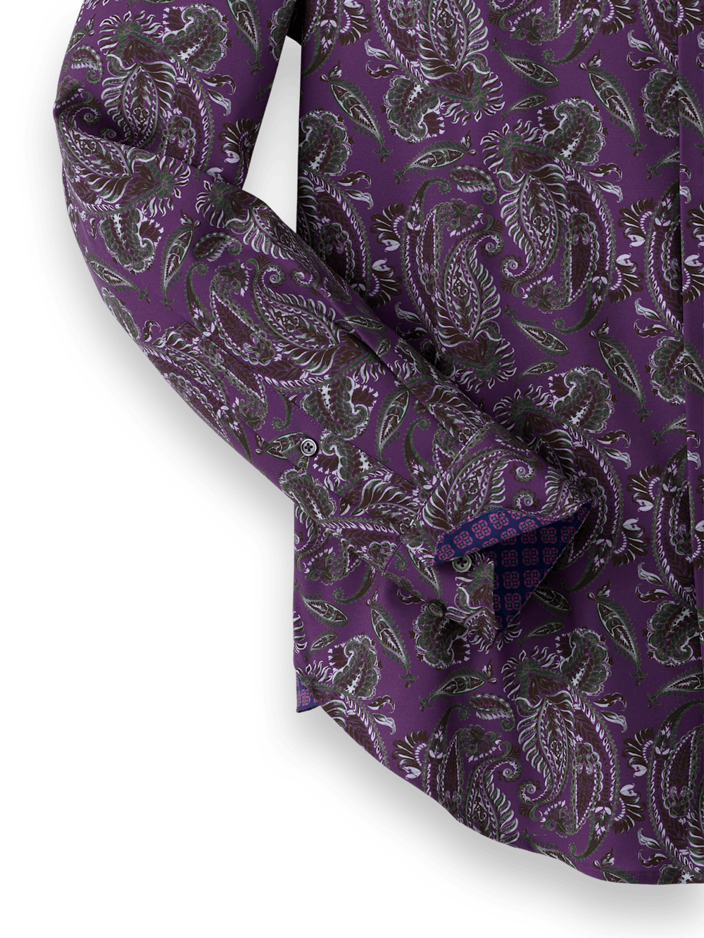 Alternate Image of Polyester/spandex Paisley Casual Shirt-6