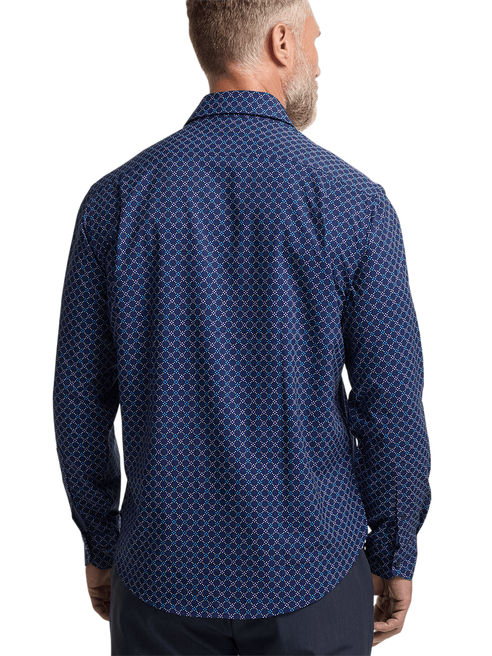 Alternate Image of Polyester/spandex Geometric Casual Shirt-4