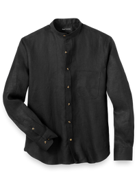 Linen Solid Casual Shirt - Black