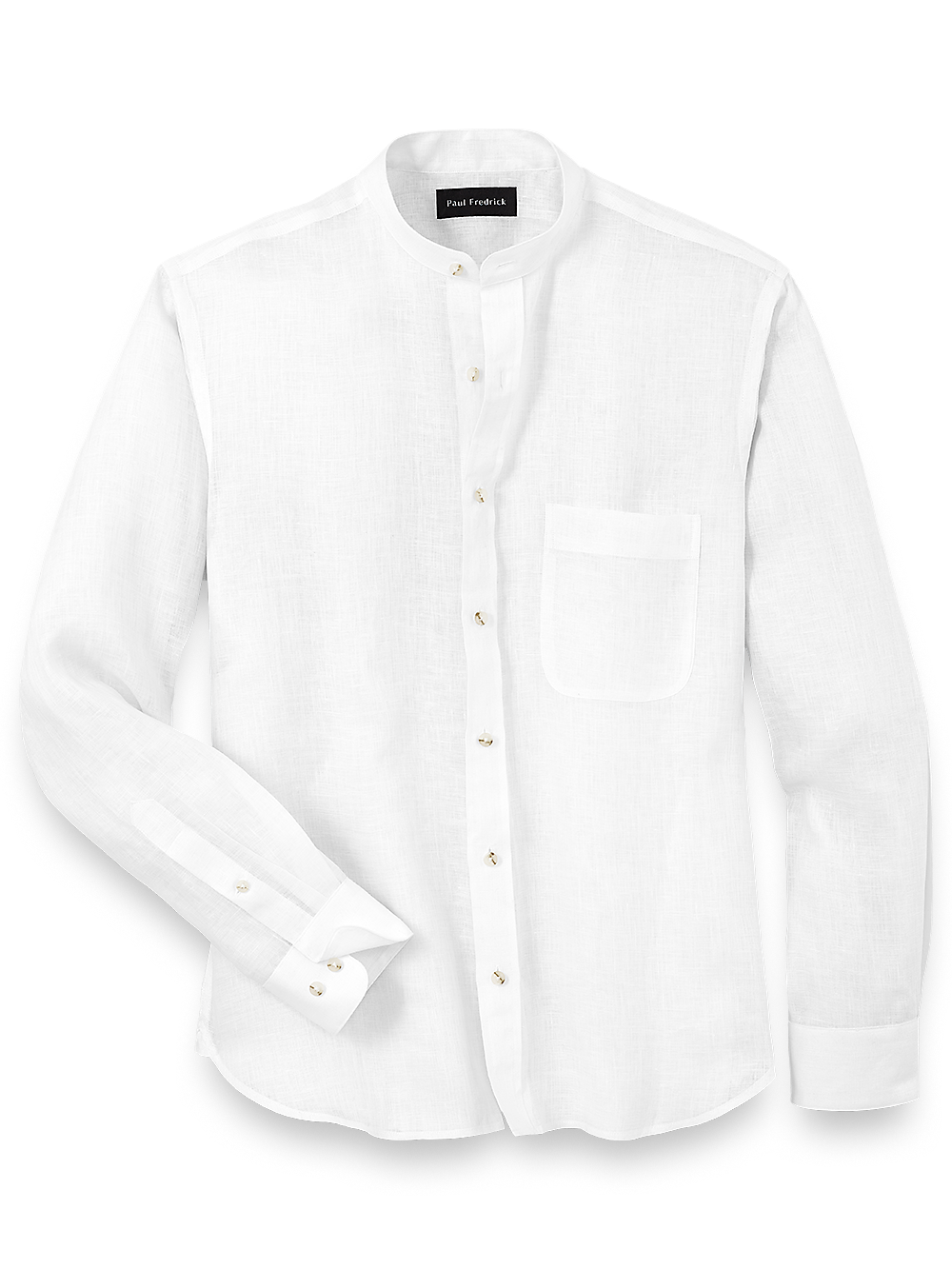 Product Image of Linen Solid Casual Shirt-White