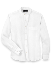 Linen Solid Casual Shirt - White