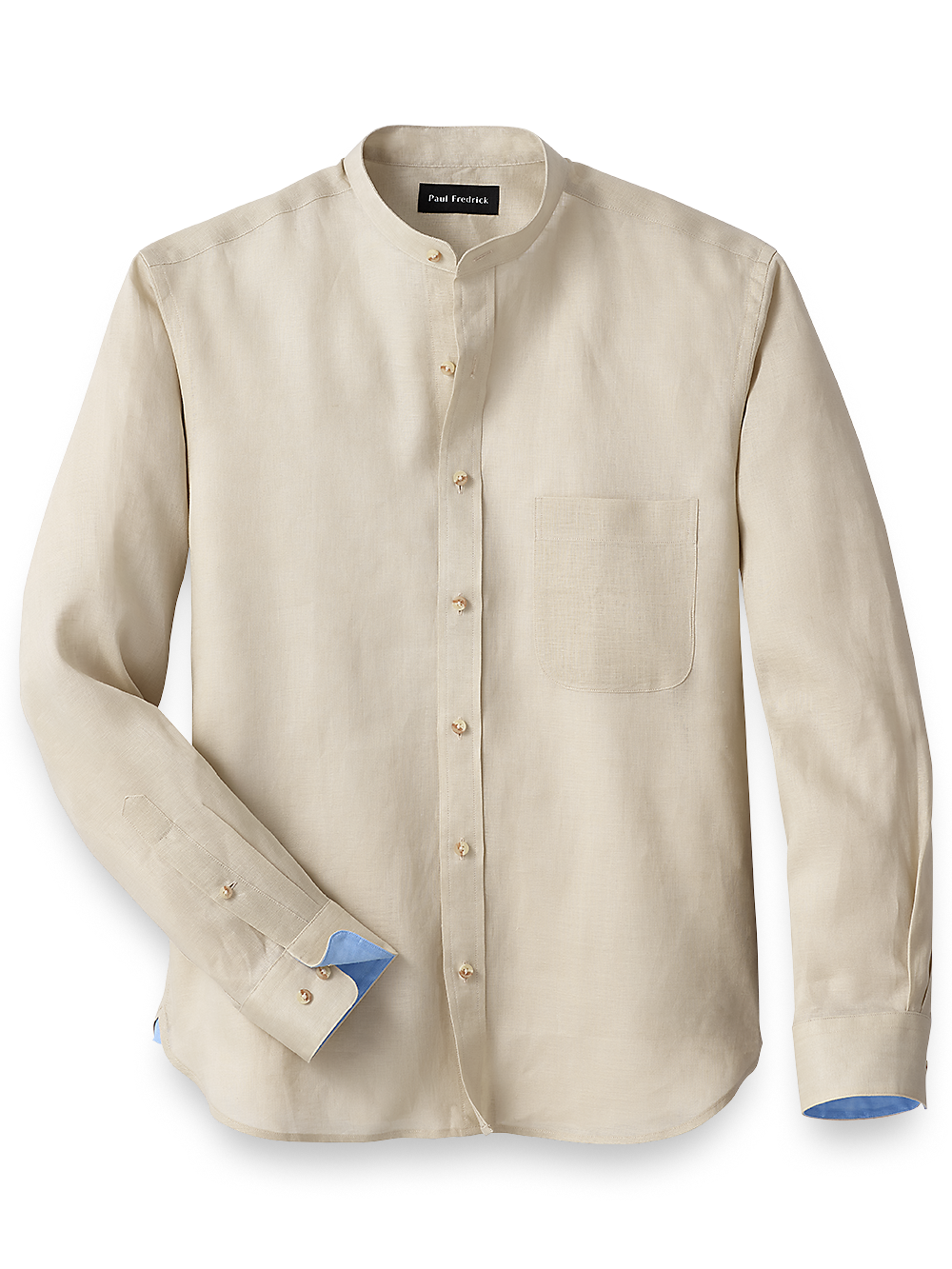 Product Image of Linen Solid Casual Shirt-Light Tan