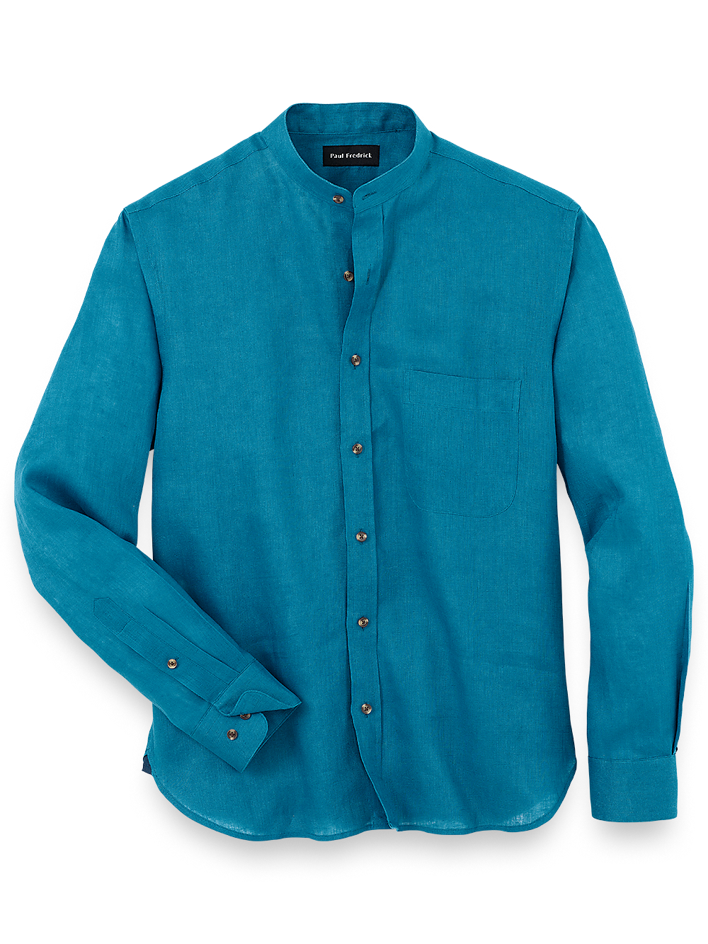 Product Image of Linen Solid Casual Shirt-Teal