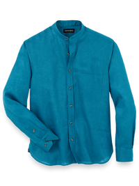 Linen Solid Casual Shirt - Teal