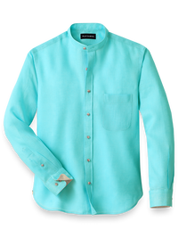 Linen Solid Casual Shirt - Seafoam